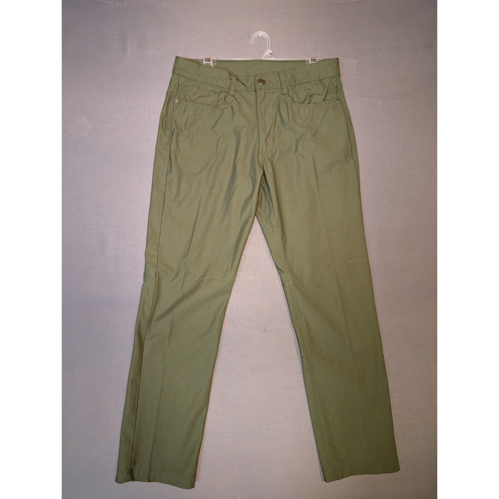 Swiss Tech Mens Pants 32x32 Olive Green Stretch Hiking Casual SMB38479